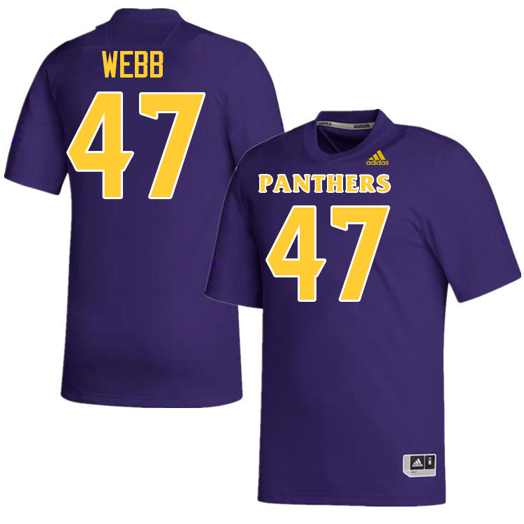 Prairie View A&M Panthers #47 Aiden Webb College Football Jerseys,Uniforms Stitched-Purple